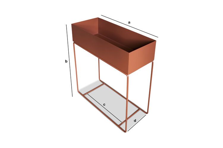 Dimensions du produit Jardinière sur pied métallique ocre