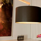 Large black lampshade.