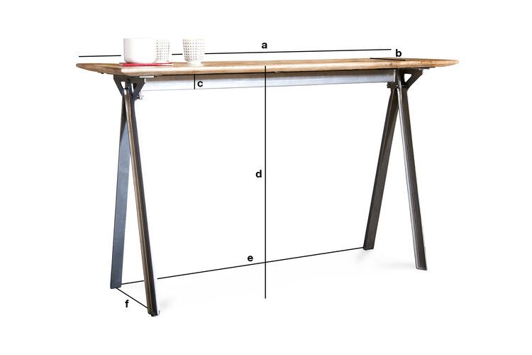 Productafmetingen Jetson sidetable