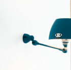 a slightly curved lampshade that echoes traditional lampshades.