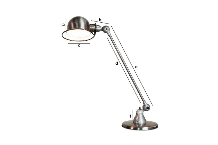 Productafmetingen Jieldé Loft 60cm eenarmige lamp