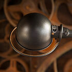 a hammered finish, with a dark grey finish and a slight relief.