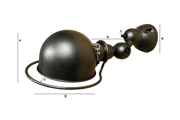 Product Dimensions Hammered Jieldé wall lamp Loft