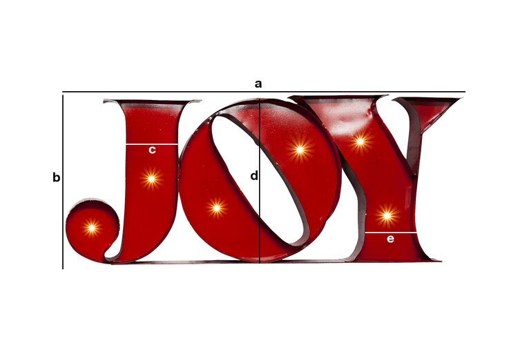 Product Dimensions Joy neon sign