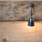 Wandlamp met verstelbare kop, gelakte nikkel afwerking