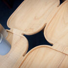 The edges of the trays are flared towards the base with grace.