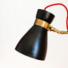 Aluminium and brass shade with a satin black finish.
