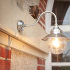 Kleine zilveren zwanenhals wandlamp Alton