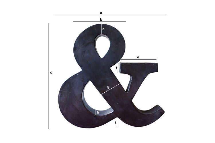 Produktdimensionen Kleines Ampersand-Symbol Art