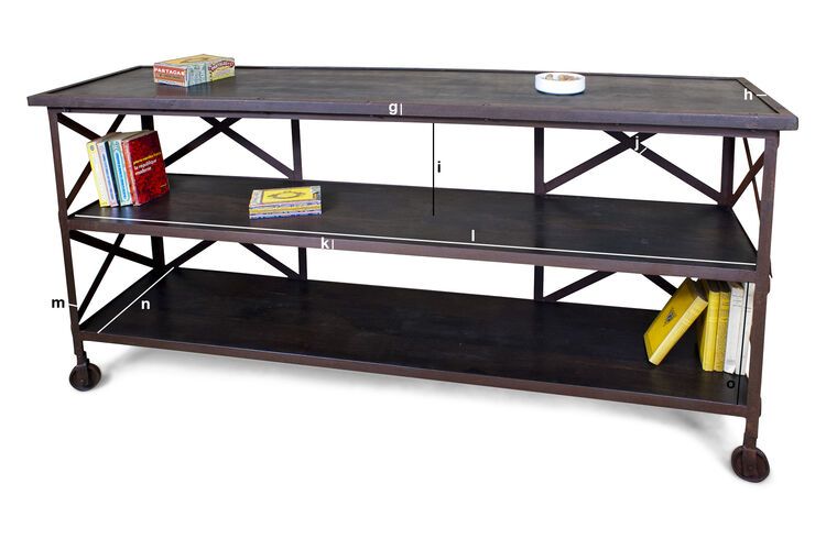 Produktdimensionen Konsolentisch Detroit