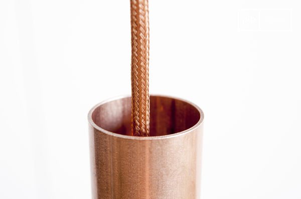 Vintage lamp met een koper element