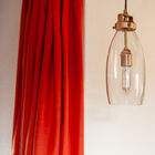 Lampada sospesa in vetro e ottone dorato Belno