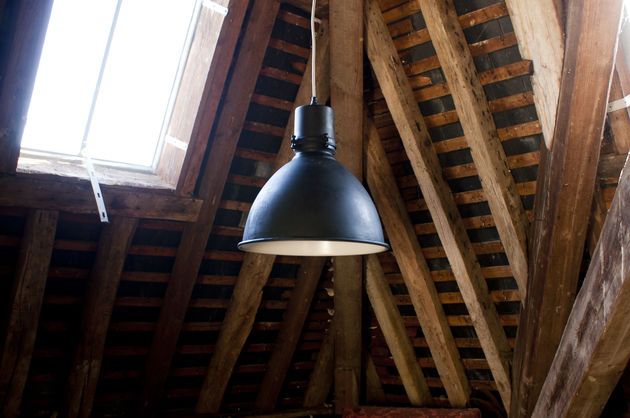 Lampada da fabbrica a sospensione in metallo Black Edition