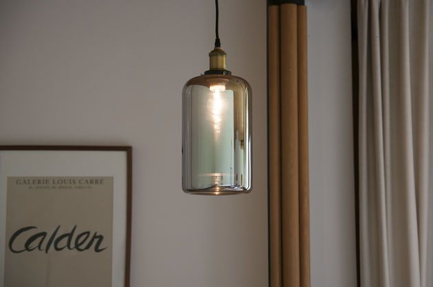Lampada sospesa in vetro specchiato Elixir