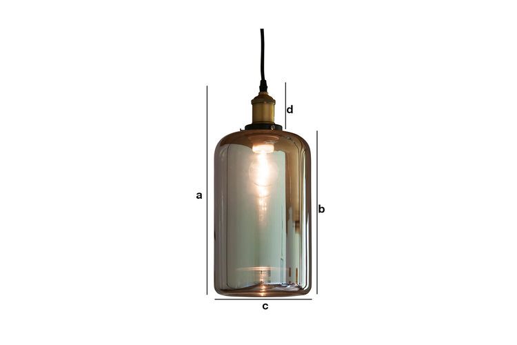 Dimensioni del prodotto Lampada sospesa in vetro specchiato Elixir