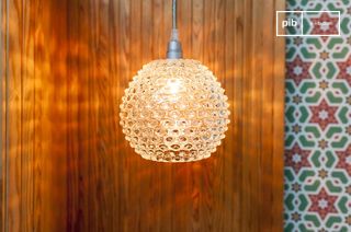 Lampada a sospensione in vetro Wagram