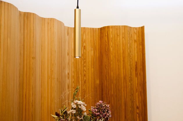 Lampada sospesa con finitura dorata Isabelle