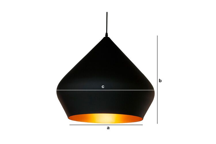 Dimensioni del prodotto Lampada sospesa nera a cupola Liselotte