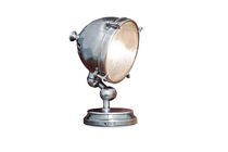 Lampada faro in metallo argentato