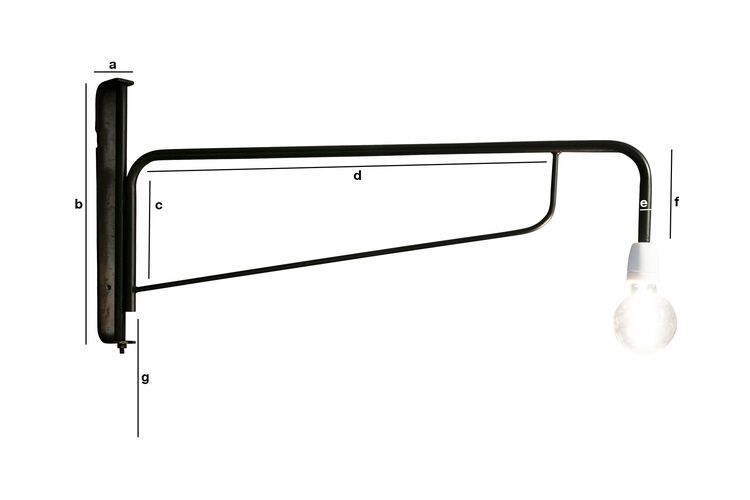 Dimensioni del prodotto Lampada da bottega