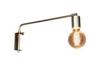 Lampada da parete regolabile in metallo dorato