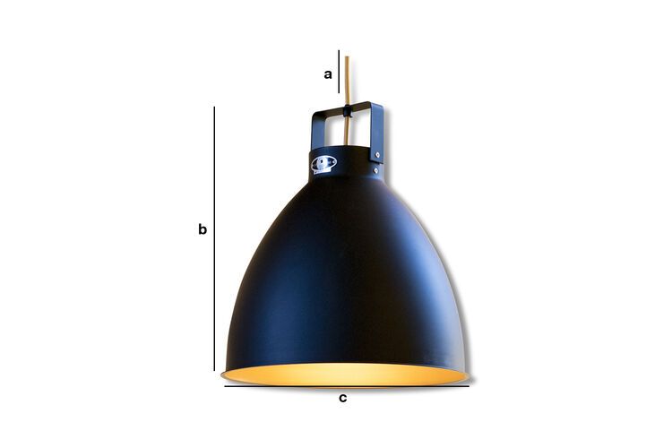Dimensioni del prodotto Lampada da parete Jieldé Augustin 36 cm nero opaco