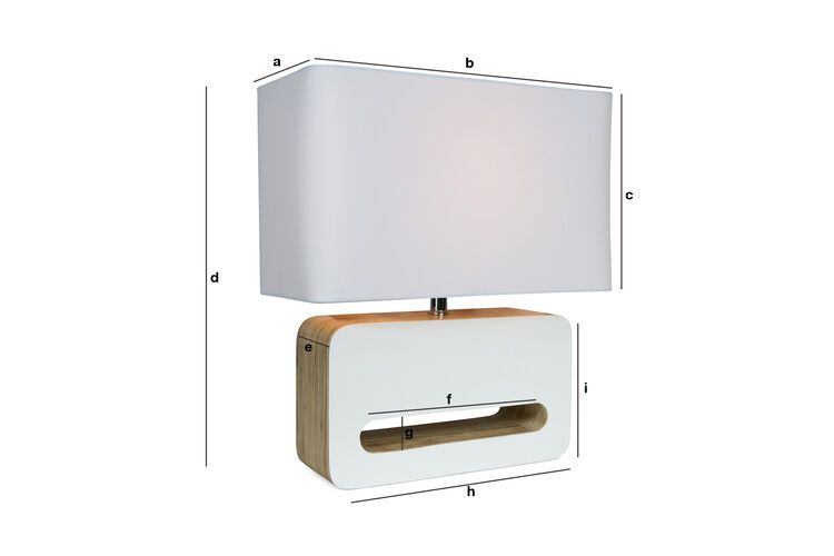 Dimensioni del prodotto Lampada da tavolo Wood White