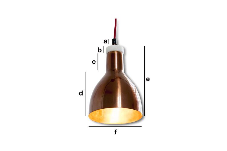 Dimensioni del prodotto Lampada Design Bidart in Rame