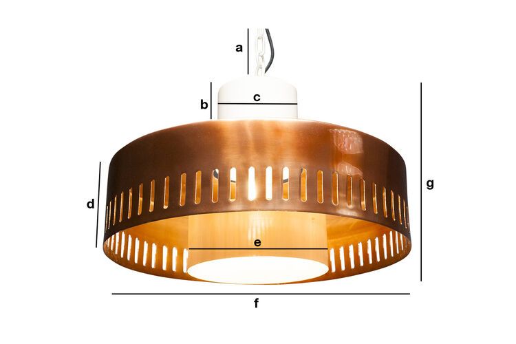 Dimensioni del prodotto Lampada vintage a sospensione Aheris