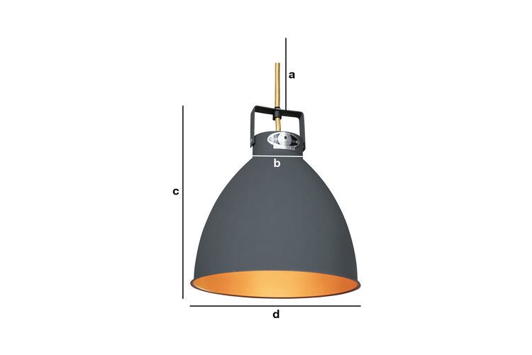 Dimensioni del prodotto Plafoniera Jieldé 24cm Augustin