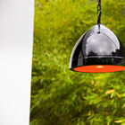 Hermosa suspensión vintage negra y naranja.