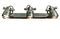 Miniatura Triple aplique de metal plateado Bistrot Clipped