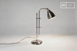 Lampe à coulisse en laiton argenté Gemet