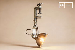 Lampe à étau en laiton argenté Maro