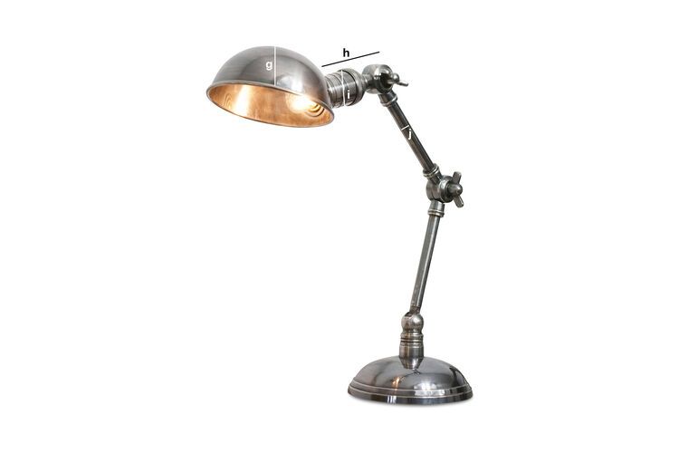 Dimensions du produit Lampe argentée double articulation