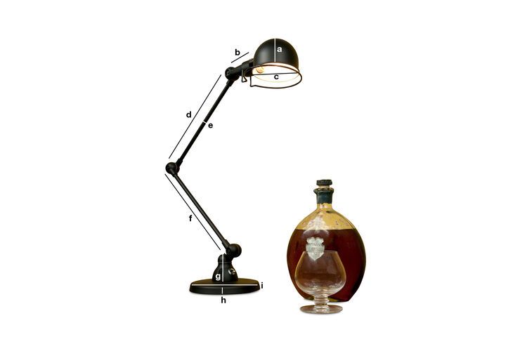 Dimensions du produit Lampe de bureau Jieldé  Signal