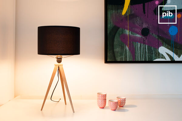 Lampe de chevet en bois