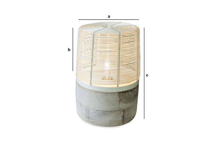 Dimensions du produit Lampe de table en bois  Cistella