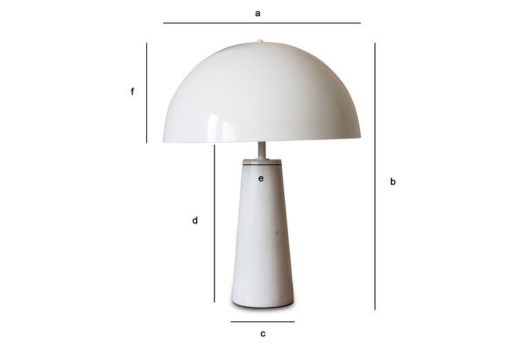 Dimensions du produit Lampe en marbre  Boissoudy