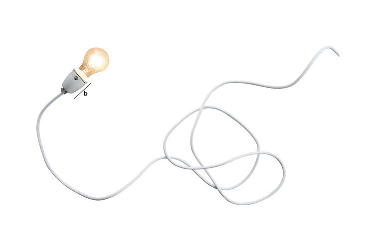 Dimensions du produit Lampe en porcelaine NUD blanche