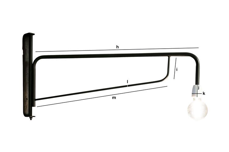 Dimensions du produit Lampe-potence d'atelier