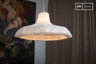 Witte stoffen hanglamp