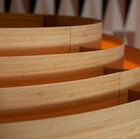 The gradient suspension allows an original light return.