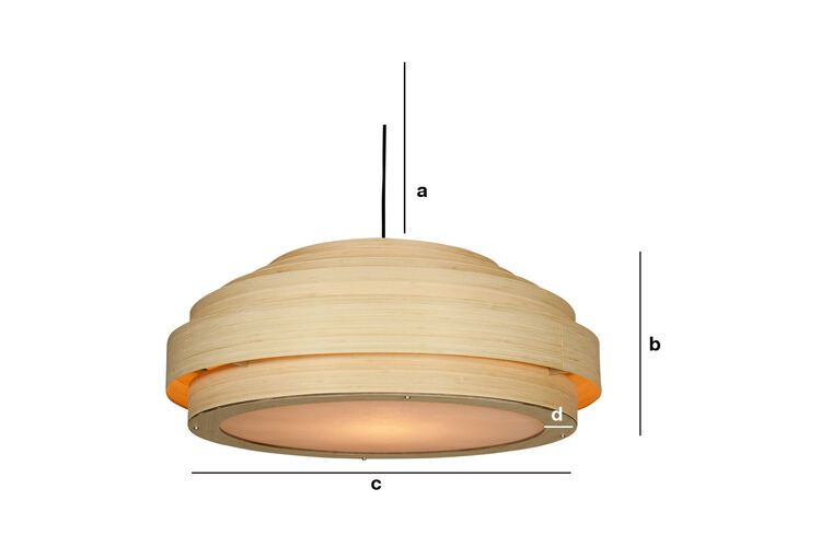 Product Dimensions Large Bamboo ceiling light