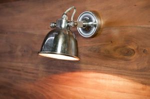 Large silver metal wall sconce Bistrot