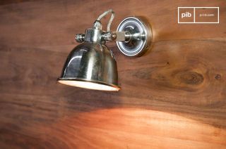 Large silver metal wall sconce Bistrot
