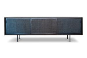 Large black wooden sideboard Hevaya