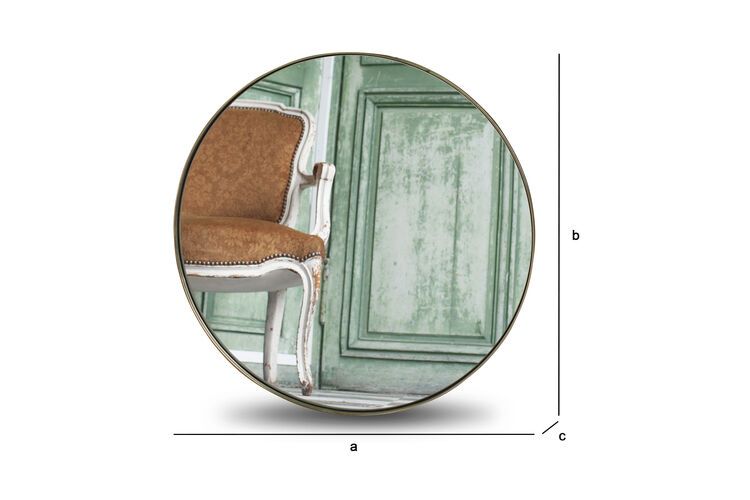 Product Dimensions Large round mirror Goldstein