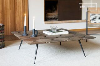 Large elm wood coffee table Lincoln