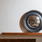 Its curved glass provides pleasant light.